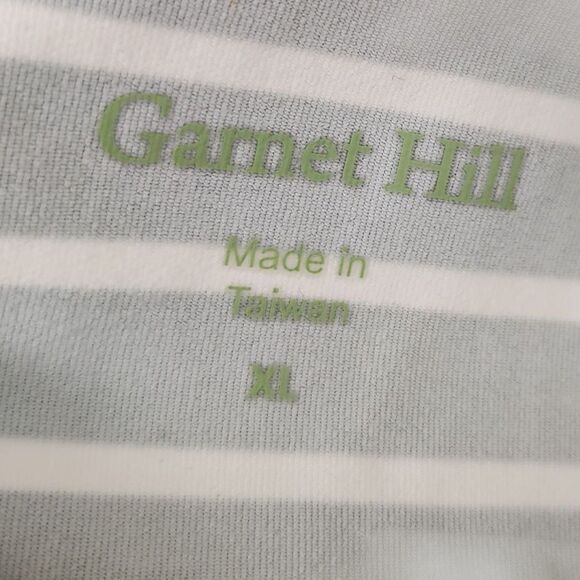 Garnet Hill Signature‎ Rash Guard XL Striped Blue White Longsleeve Swimwear - Picture 2 of 10